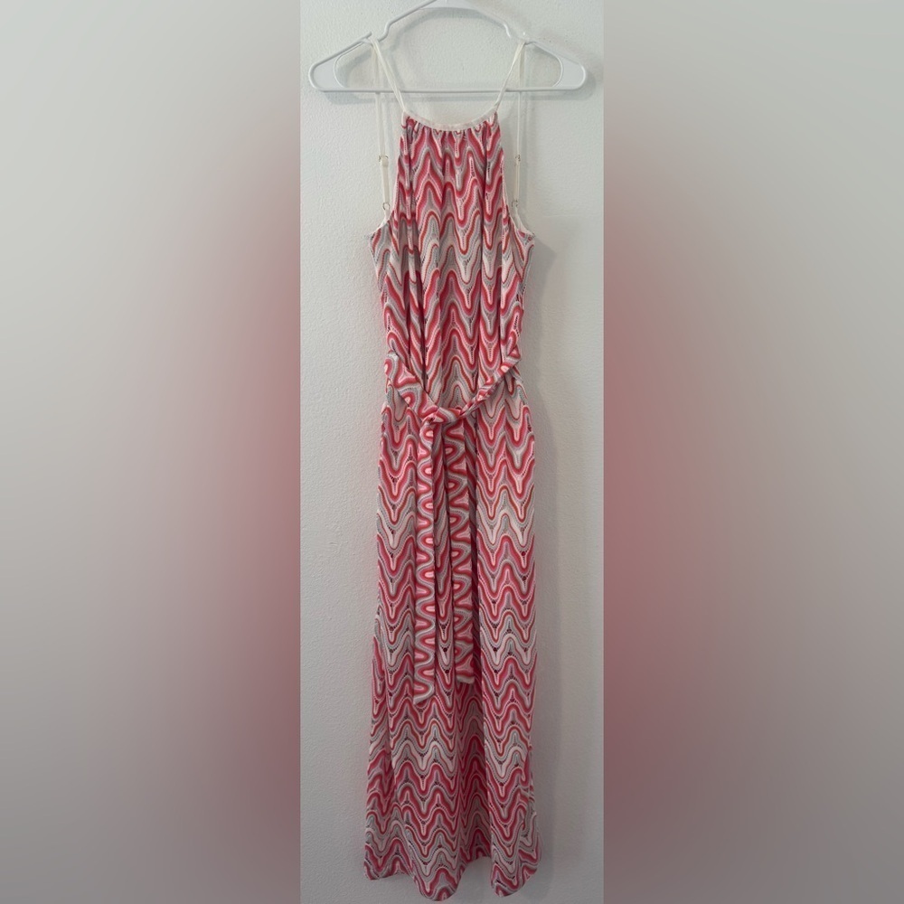 Trina Turk Niksar Knit Maxi Halter Dress Summer Vacation Beachy Boho Crochet 4
